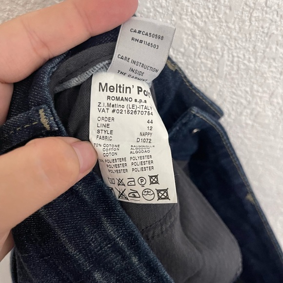 Meltin Pot Dark Blue Flare Jeans - Picture 10 of 10